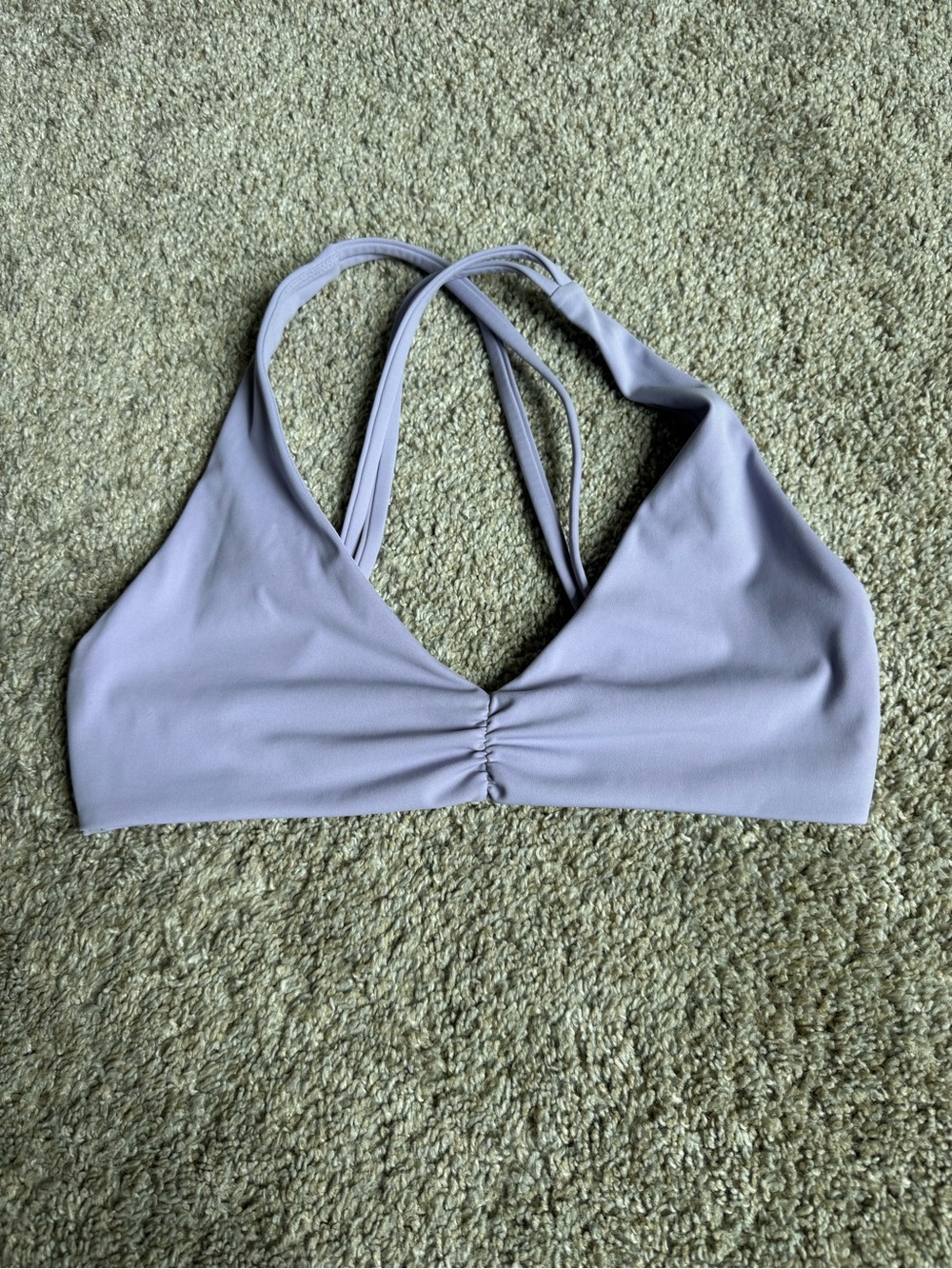 Lilac purple sports bra by Cara Loren Active